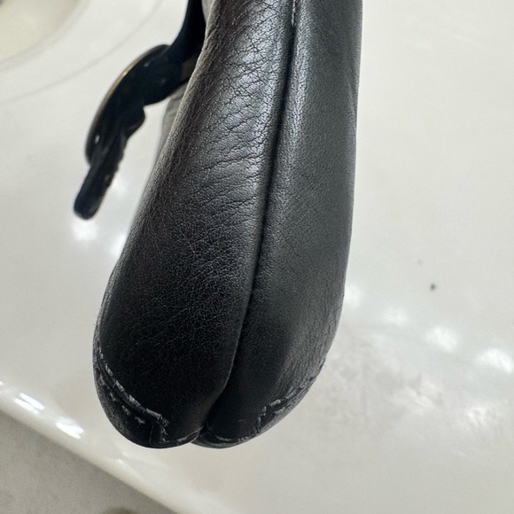 Coach Black Leather Shoulder Bag with Gold Accents - Picture 11 of 15